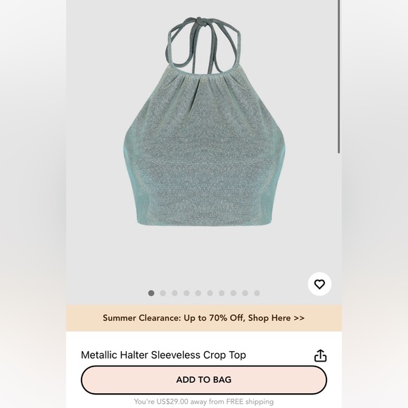 Cider Tops - NWT sparkly halter top from Cider